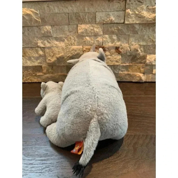 Adventure Planet Birth of Life Rhino‎ & Baby Grey Plush-B12 - Picture 4 of 5